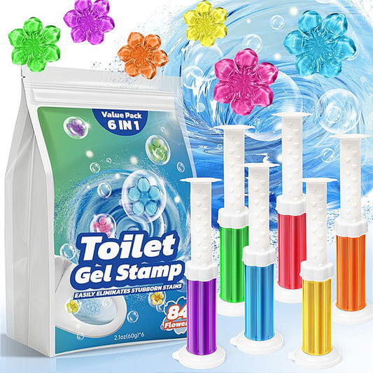 84-Flower Toilet Gel Stamp — 6-in-1 Fresh & Clean System