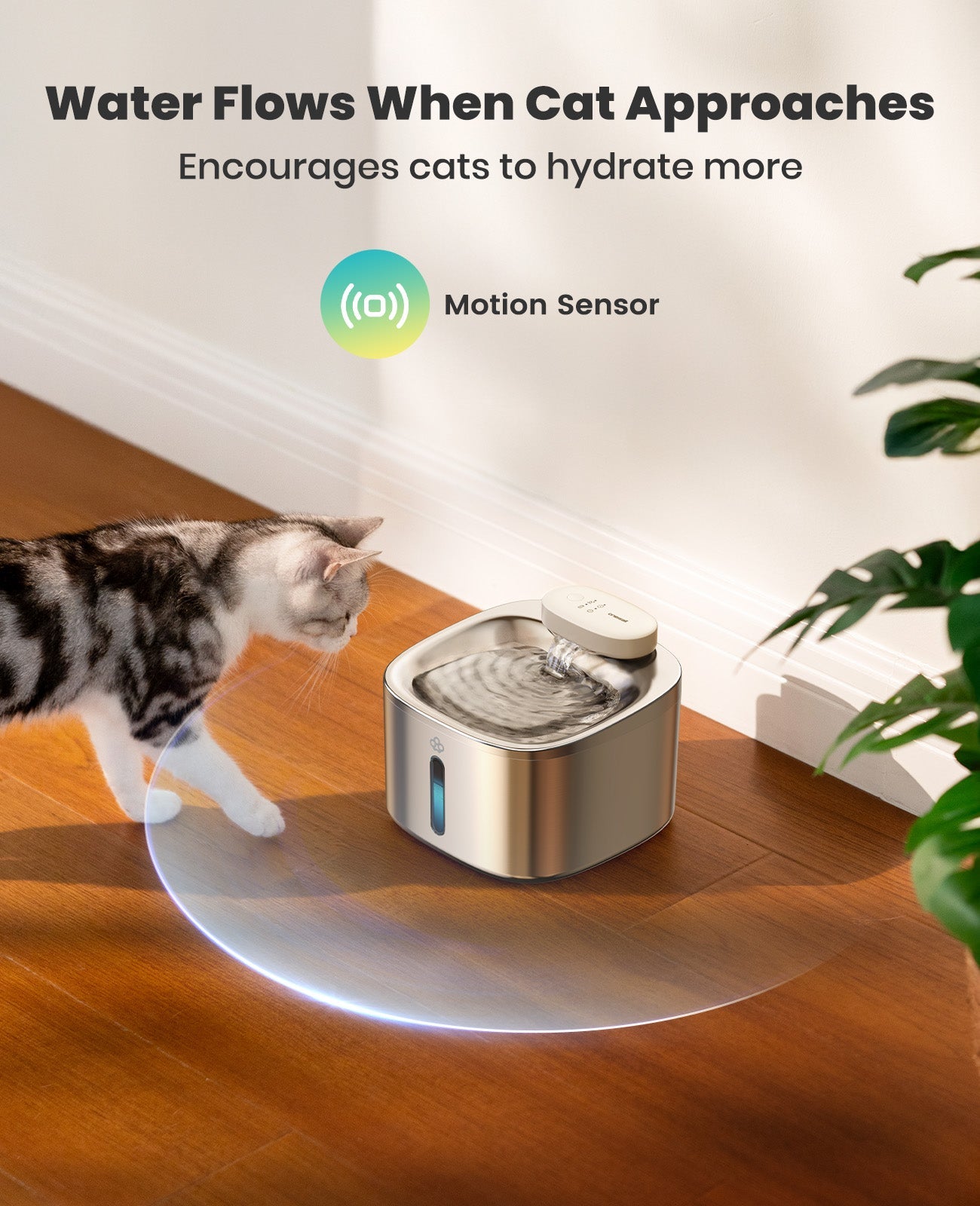 Fonte de água sem fios para animais de estimação Oneisall 3,5 L em aço inoxidável com 3 filtros