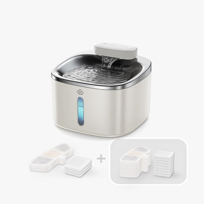 Fonte de água sem fios para animais de estimação Oneisall 3,5 L em aço inoxidável com 3 filtros